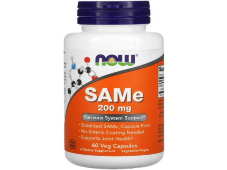 SAMe 200мг NOW Foods (60 вег капсул)