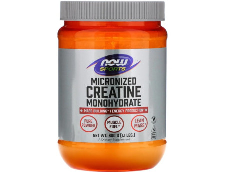 Sports Creatine Monohydrate Now Foods (500 грамм)