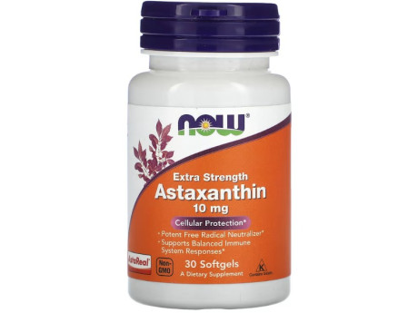 Astaxanthin 10мг NOW Foods (30 капсул)