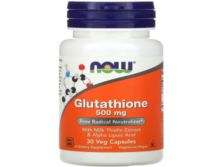 Glutathione 500мг NOW Foods (30 вег капсул)