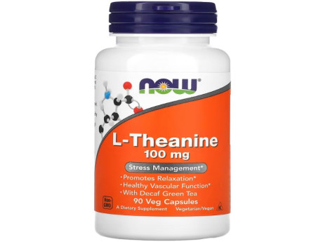 L-Theanine 100мг NOW Foods (90 вег капсул)