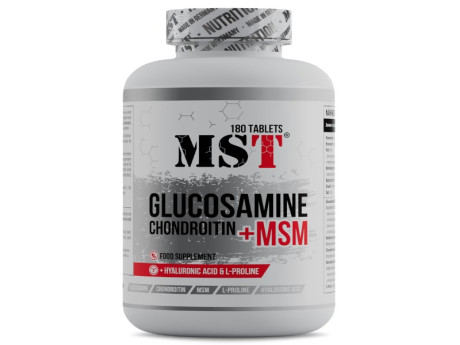 Chondroitin Glucosamine MSM Hyaluronic Acid L-Proline MST (180 таблеток)
