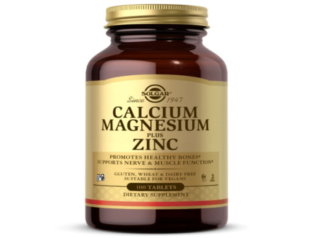 Calcium Magnesium Plus Zinc Solgar (100 таблеток)