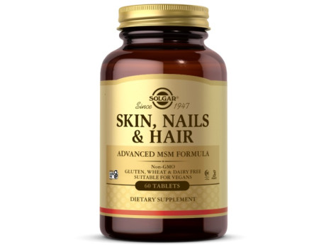 Skin Nails & Hair Advanced MSM Formula Solgar (60 таблеток)