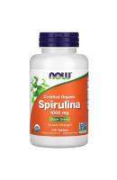 Certified Organic Spirulina 1000мг NOW Foods (120 таблеток)