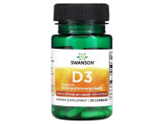 Vitamin D3 1,000 IU Swanson (30 капсул)