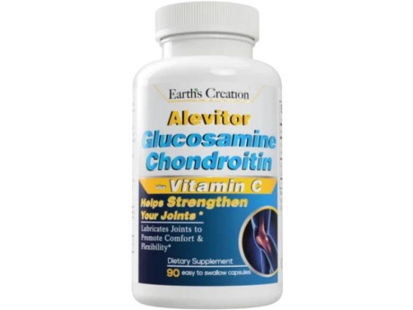 Alevitor Glucosamine Chondroitin (1500/1200мг) + Vit C Earth‘s Creation (90 капсул)