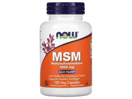 MSM 1000мг NOW Foods (120 вег капсул)