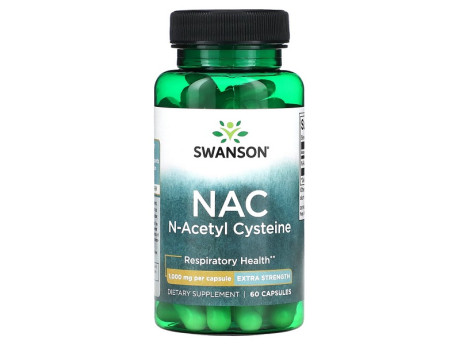  NAC 1000мг Swanson (60 капсул)