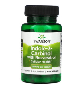 Indole-3-Carbinol with Resveratrol 200мг Swanson (60 капсул)