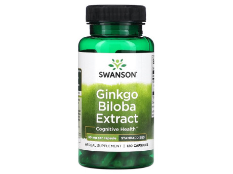Ginkgo Biloba Extract 60мг Swanson (120 капсул)