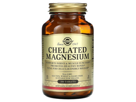 Magnesium Chelated Solgar (100 таблеток)