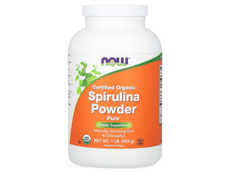 Organic Spirulina Powder 1 LB NOW foods (454 грамів)