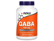 GABA 750 mg NOW (200 вег капсул)