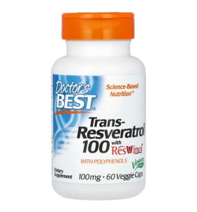 Trans-Resveratrol 100 with ResVinol 100мг Doctor's Best (60 капсул)