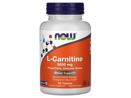 Carnitine Tartrate 1000мг Now Foods (50 таблеток)