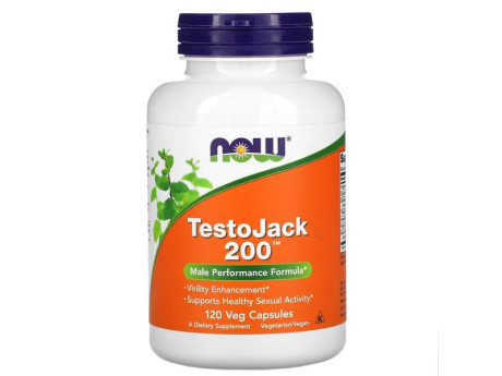 TestoJack 200 Extra Now Foods (120 вег капсул)
