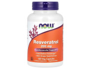 Resveratrol 200мг Now Foods (120 вег капсул)