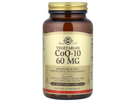 CoQ-10 60мг Solgar (180 вег капсул)
