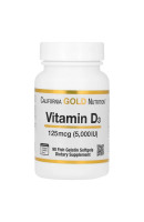 Vitamin D3 5000 IU California Gold Nutrition (90 капсул)