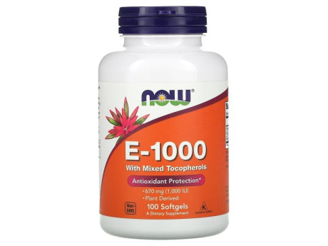 Vitamin E-1000 Mixed Toc NOW (100 капсул)