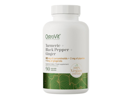 Turmeric + Black Pepper + Ginger VEGE OstroVit (90 капсул)