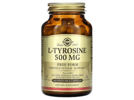 L-Tyrosine 500мг Solgar (100 вег капсул)