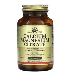 Calcium Magnesium Citrate Solgar (100 таблеток)