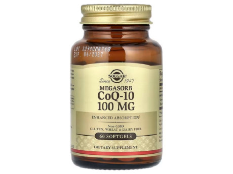 CoQ-10 Megasorb 100мг Solgar (60 капсул)