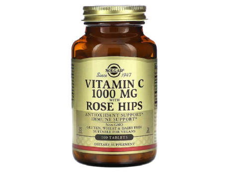 Vitamin C With Rose Hips 1000мг Solgar (100 таблеток)