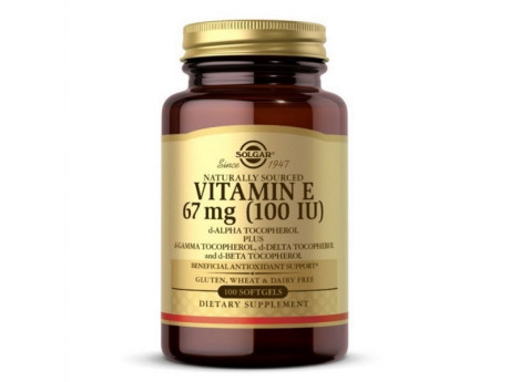 Vitamin E 100 IU Mixed Tocopherols Solgar (100 капсул)