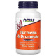 Turmeric & Bromelain Now Foods (90 вег капсул)