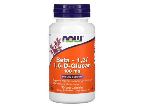 Beta - 1,3/1,6-D-Glucan 100мг Now Foods (90 вег капсул)