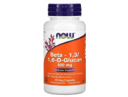 Beta-Glucans with ImmunEnhancer Extra Strength Now Foods (60 вег капсул)