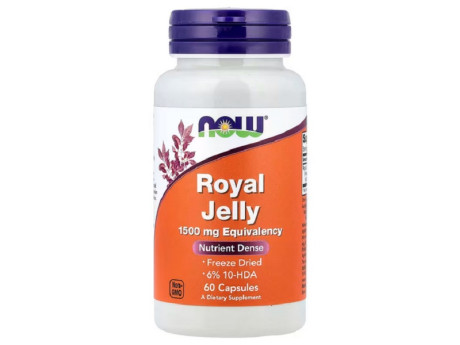 Royal Jelly 1500мг Now Foods (60 капсул)