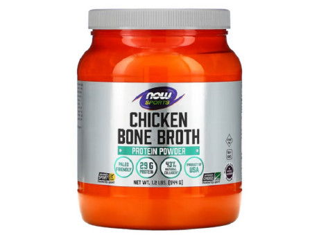 Chicken Bone Broth Powder Now Foods (544 грамм)