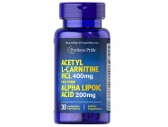 Acetyl L-carnitine 400мг with Alpha Lipoic Acid (30 капсул) 