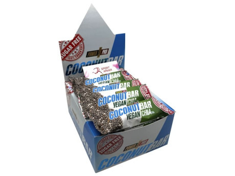 Упаковка батончиків Coconut bar Vegan Chia Power Pro (20 шт по 50 г)