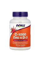 C-1000 Zinc & D-3 Now Foods (100 вег капсул)
