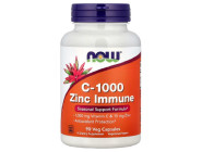 C-1000 ZINC IMMUNE Now Foods (90 вег капсул)
