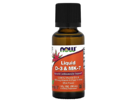 Liquid Vit D-3 & MK-7 Now Foods (30 мл)