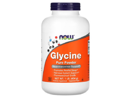Glycine Pure Powder Now Foods (454 грамів)