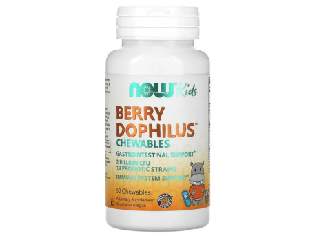 Berry Dophilus Kids 2 Billion Now Foods (60 таблеток)
