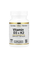 Vitamin D3 + K2 California Gold Nutrition (60 вег капсул)