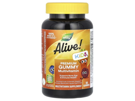 Premium Kids Multivitamin Cherry, Orange Grape Nature's Way (90 таблеток)