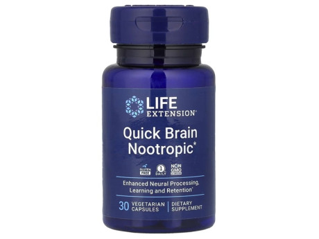 Quick Brain Nootropic Life Extension (30 вег капсул)
