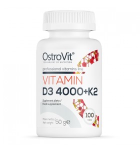 Витамины D3 4000 + K2 OstroVit (100 таблеток)