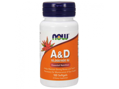 VITAMIN A и D 10000/400 IU NOW Foods (100 капсул)