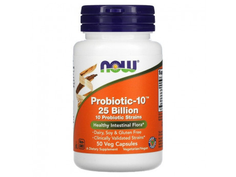Probiotic-10 25 Billion NOW Foods (50 вег капсул)