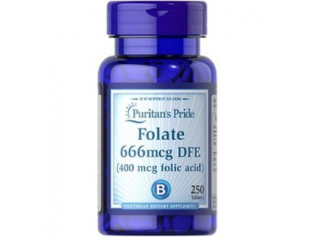 Folic Acid 400 мкг Puritan Pride (250 пігулок)